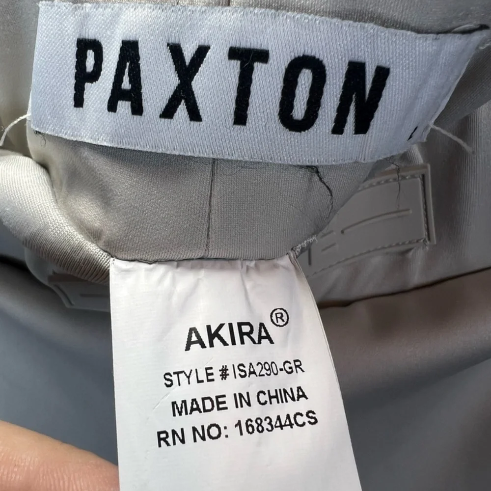 Paxton Akira Luxe Shorts Light Gray Stretch Pull On Biker Shorts Womens Sz Large